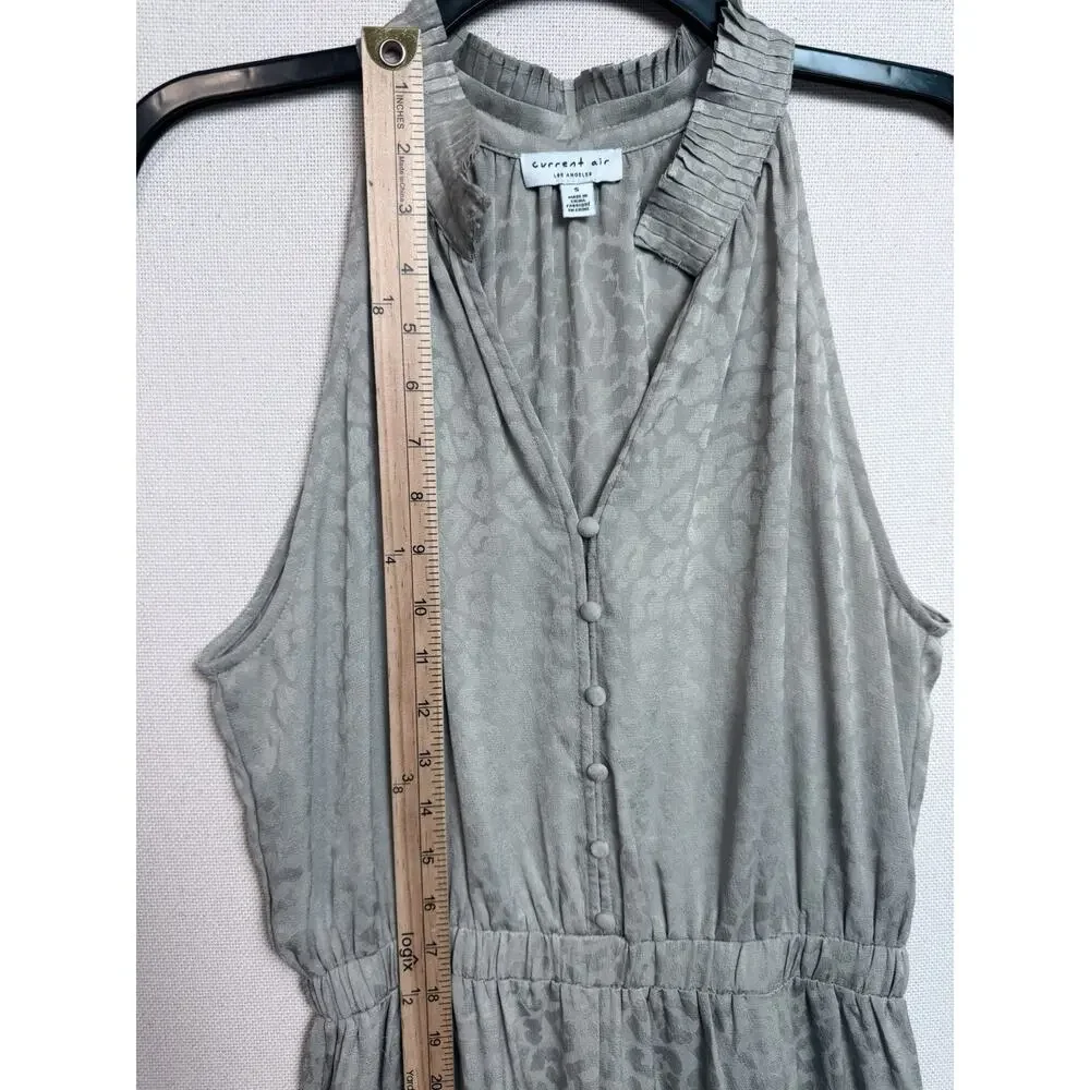 Current Air Anthropologie Jumpsuit S Sage Green Wide Leg Dressy Feminine Resort - Picture 7 of 13